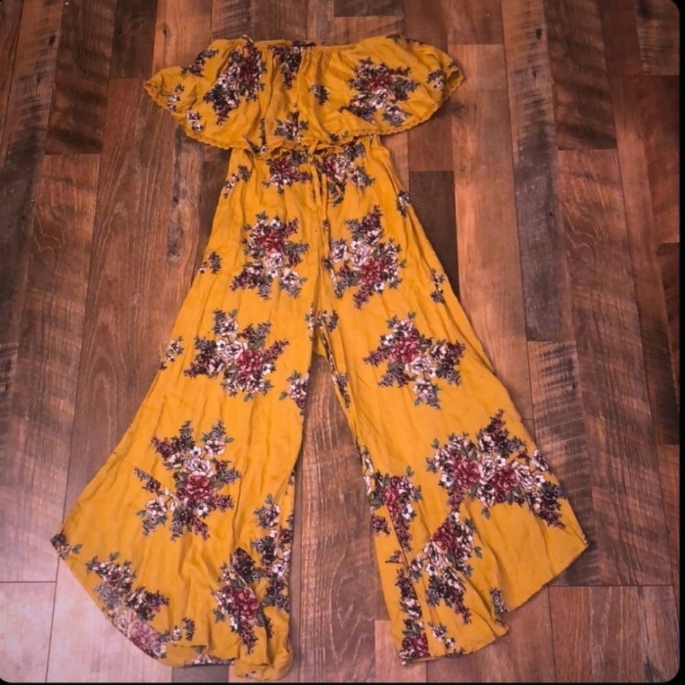 Yellow Floral Jumpsuit